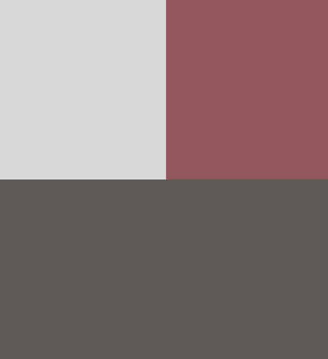 Light grey, rosewood pink and charcoal grey colour scheme.