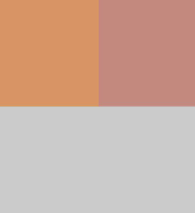 Orange, pink and grey colour scheme.