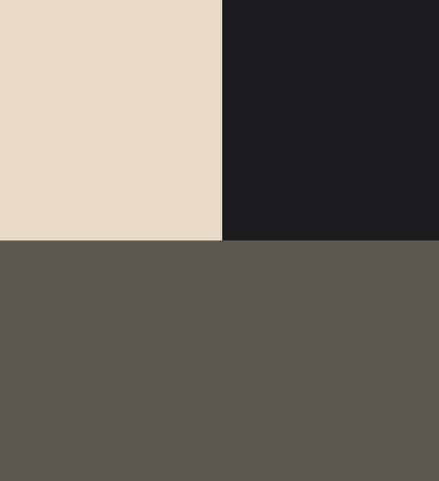 Cream, black and grey colour scheme.